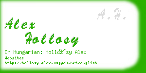 alex hollosy business card