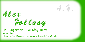 alex hollosy business card